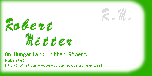robert mitter business card